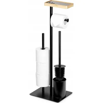 SILIKONOVÝ kartáč do koupelny na WC s držákem toaletního papíru 2v1