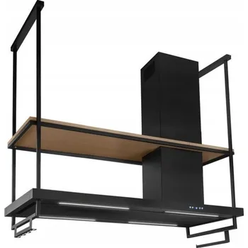 Digestoř Ostrůvkový odsavač par Metropolis Premium Wood Black 120 cm