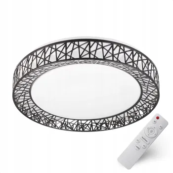 LED STROPNÍ SVÍTIDLO STROPNÍ SVÍTIDLO KULATÉ MODERNÍ BÍLÉ ČERNÉ S DÁLKOVÝM OVLADAČEM A ZMĚNOU BARVY SVĚTLA