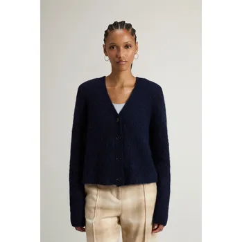 Dámský svetr KARDIGAN WOOLRICH SOFT ALPACA CARDIGAN MELTON BLUE