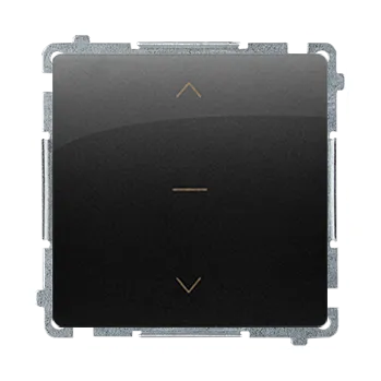 vypínač Vypínač třípolohový žaluziový, řazení 1-0-2, 10 A / 230 V~, bezšroubové svorky, Simon Basic BMZW1K.01/49, černá