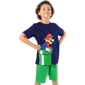 Chlapecké pyžamo PYŽAMO SUPER MARIO FUK s23 60837 - tm. modro - zelené 079 Velikost: 8