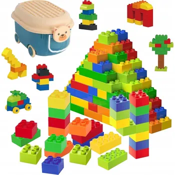 ostatní stavebnice STAVEBNICE V KUFRÍKU S VÍKEM PRO SKLÁDÁNÍ STAVEBNÍCH KOSTEK KUFŘÍK