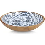 ZELLER Servírovací miska z magového dřeva, modrá 30 x 30 x 6 cm