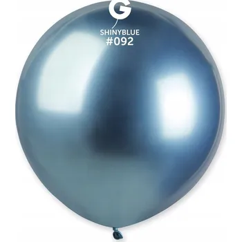 Balónek Balónek lesklý modrý #092 48cm 1 Ks metalický metalíza gemar