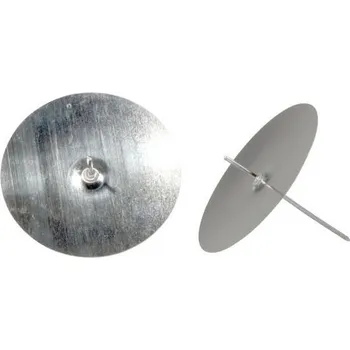 Vánoční svícen Svícen kov 60mm S22 se zápichem stříbrný