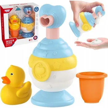 Hračka pro nejmenší Sada hračky do vany WOOPIE BABY - kelímek + kachnička + Dávkovač mýdla