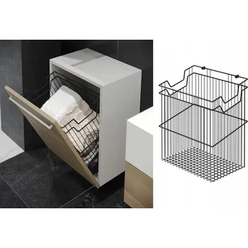 Koš na prádlo Koš na prádlo do skříňky 55 cm kovový antracit STARAX S-8116-A