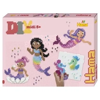 Dětské navlékací korálky Hama Velká dárková sada Mořské panny MIDI