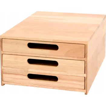 Úložný box ORGANIZÉR KONTEJNER KOMODA KRABIČKA SE 3 ZÁSUVKAMI NA STŮL DOKUMENTY DROBNOSTI