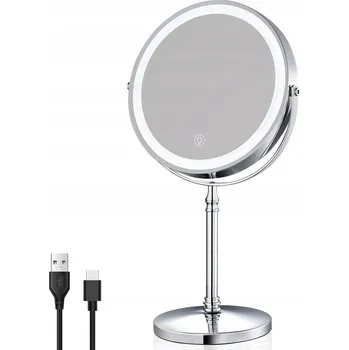 Zrcadlo Zrcadlo pro líčení s LED osvětlením, oboustranné, zvětšení 1x /10x