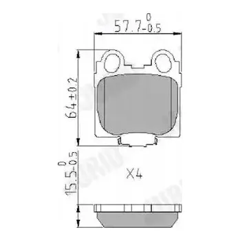 Brzdová destička Sada brzdových destiček, kotoučové brzdy JURID 573915J