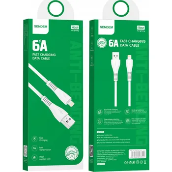 Datový kabel Kabel SENDEM USB - Apple Lightning 0,9 m bílý