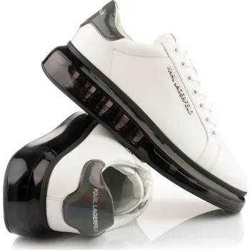 Dámská obuv TENISKY KARL LAGERFELD KAPRI KUSHION LO LACE LTHR WHITE LTHR W/BLACK