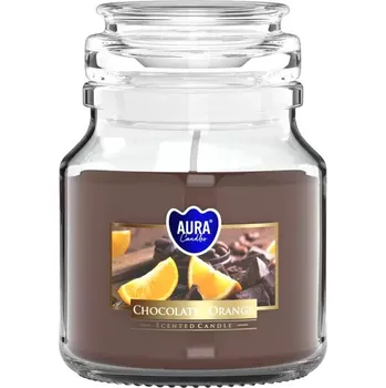 Svíčka Parafínová vonná svíčka Čokoláda - Pomeranč Aura 1 ks