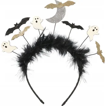 Čelenka Souza! Čelenka s kožešinou, duchy a netopýry černá