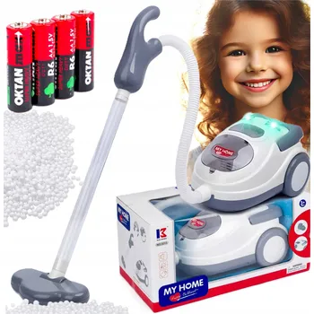 Hračka pro nejmenší Vysavač pro děti Norimpex šedý plastový na baterie 3x AA