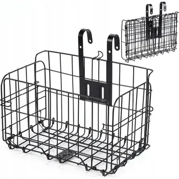 Nákupní košík KOŠÍK NA KOLO KOVOVÝ SKLÁDACÍ VELKÝ