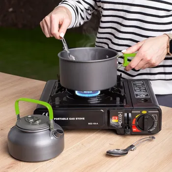 Sada nádobí Sada hrnců a nádobí pro kempování ZG4-02 zelená