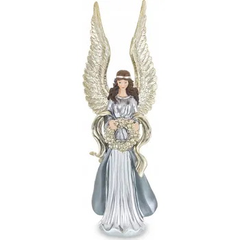 Vánoční dekorace Zlatý Modrý Anděl Žena Andílek Dekorace Jako Dárek