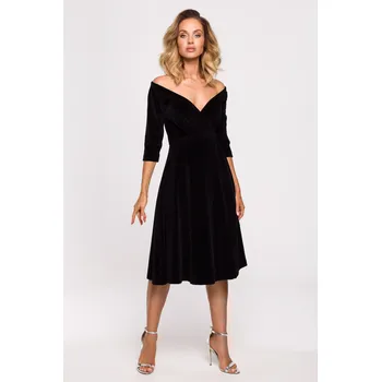 Dámské šaty MOE koktejlové šaty klasického střihu midi velikosti M