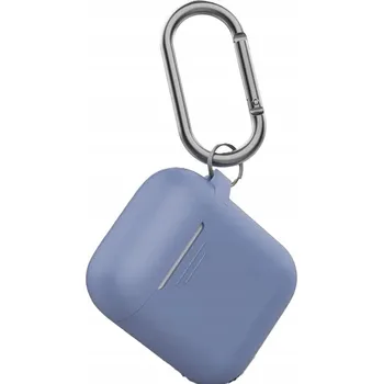 Příslušenství pro sluchátka Pouzdro pro AirPods 2 a 1 (2019) modré s karabinou