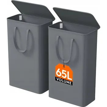 Koš na prádlo Koš na prádlo Lifewit 65 l šedý