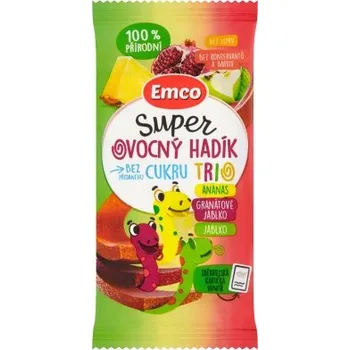 Emco Super ovocný hadík trio ananas granátové jablko jablko 20g