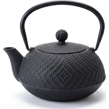 Konvice na čaj KONVICE LITINOVÁ ZÁZVOROVÁ S VAŘIČEM 900 ML KAMIN ČERNÁ S JAPONSKÝM SÍTKEM