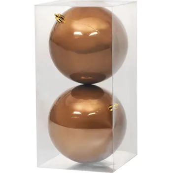 Vánoční ozdoba MagicHome Vianoce Koule MagicHome Vánoce, 2 ks, bronzové, na vánoční stromek, 12 cm