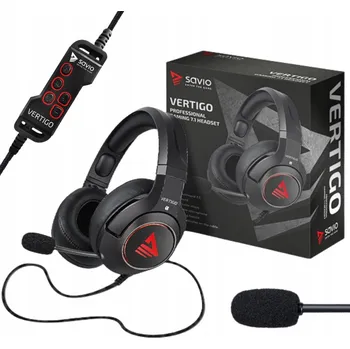 Sluchátka Sluchátka herní sluchátka SAVIO Vertigo 7.1 mikrofon USB Pilot