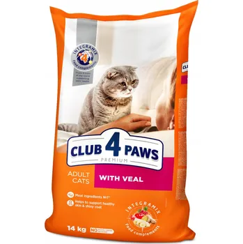 Krmivo pro kočku Club 4 Paws suché krmivo pro kočky s telecím masem 14 kg