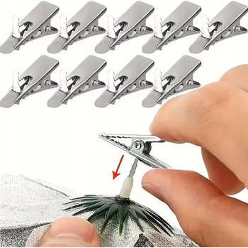 Vánoční dekorace 10 klipsů na vánoční ozdoby, květy a vánoční hvězdy