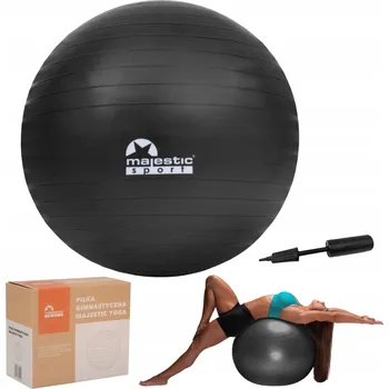 Gymnastický míč Klasický míč Majestic Sport 65 cm černý
