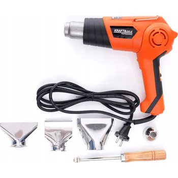 Horkovzdušná pistole Horkovzdušná Pistole Elektrická s LCD displejem Kraft&Dele 230V 2000W 4 Trysky