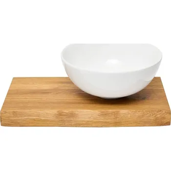 Koupelnový nábytek Deska pod umyvadlo s umyvadlem Naturel Wood 45x4x24 cm dub mat DMDUB45UM - DMDUB45UM