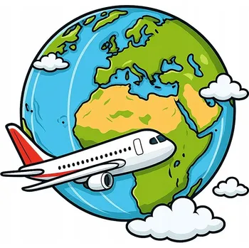 Samolepicí dekorace na vozidlo NÁLEPKA na auto | CESTOVÁNÍ Země Letadlo Létání Cestování