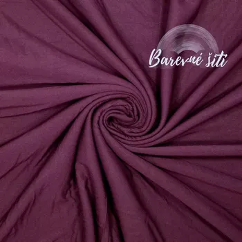 Bambusový úplet Švestka BIO (E) (Měkké a hebké bambusové úplety)