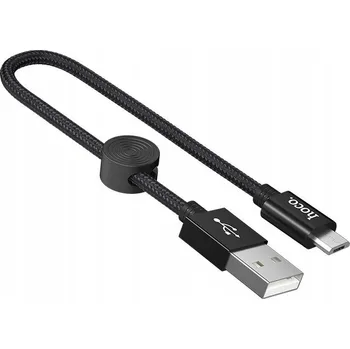 Datový kabel Kabel Hoco USB - microUSB typ B, 0,25 m, černý