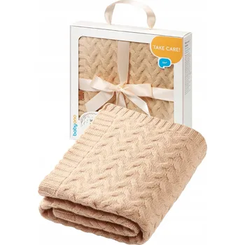 deka Babyono Deka z merino vlny tmavě béžová 75x100 cm