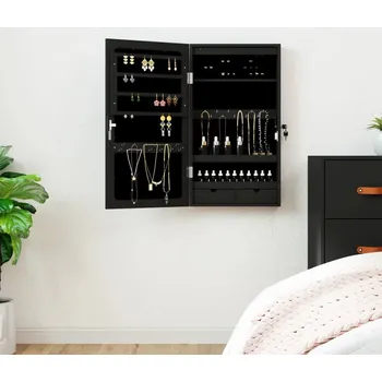 Zrcadlo Police VidaXL 353230 37,5 cm x 67,5 cm x 10 cm černá