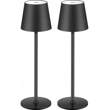 Lampička 2 kusy Bezdrátová LED stolní lampa Zoeger, 3000K, IP54, černá