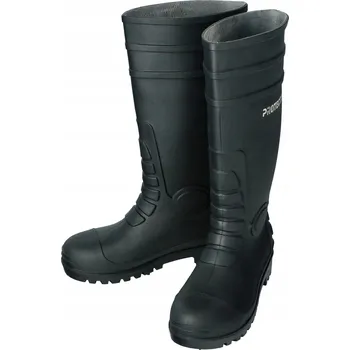 Pracovní obuv Holínky PROTECT2U s ocelovou špičkou, PVC, matně černé 40