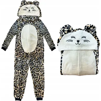 Dámský overall OVERAL PANTERA PRO DOSPĚLÉ ŽENY A MUŽE KIGURUMI ONESIE TEPLÝ XXL