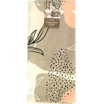 Utěrka Bavlněná kuchyňská Utěrka 45x65 Stems béžové listy