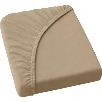 Prostěradlo Prześcieradło jersey z gumką 70X140 béžové bavlněné do postýlky