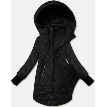 Dámská cargo bunda Lehká černá bunda s odepinatelnou kapucí SWEST, odstíny černé 48 i392_24932-27