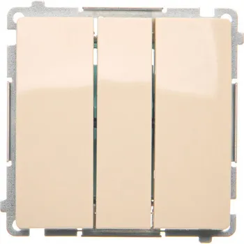 vypínač Tlačítko zapínací 3 násobný, s orientačním LED podsvětlením, řazení, Simon Basic BMP31L.01/12