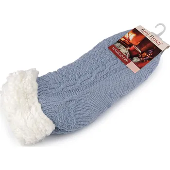 Pánské ponožky Ponožky zimní s protiskluzem, krátké, barva 14 (vel. 35-38) modrá světlá