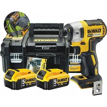 AKUMULÁTOROVÝ RÁZOVÝ UTAHOVÁK 18V BEZKARTÁČOVÝ 2X5.0AH KUFR DEWALT